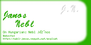 janos nebl business card